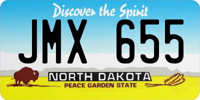 ND license plate JMX655