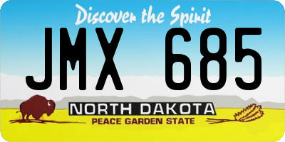 ND license plate JMX685