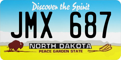 ND license plate JMX687