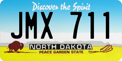 ND license plate JMX711
