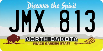 ND license plate JMX813