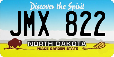 ND license plate JMX822