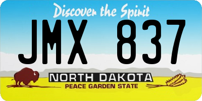 ND license plate JMX837