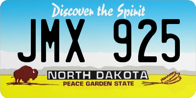 ND license plate JMX925