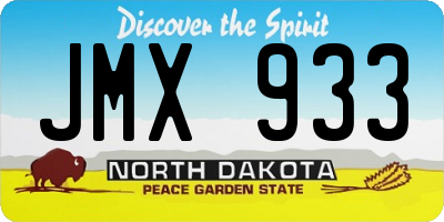 ND license plate JMX933