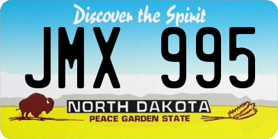 ND license plate JMX995