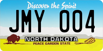 ND license plate JMY004