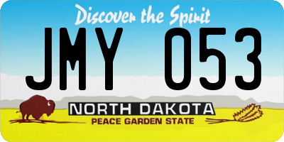 ND license plate JMY053