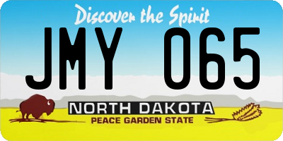 ND license plate JMY065