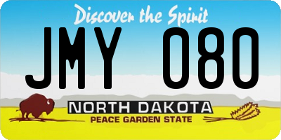 ND license plate JMY080