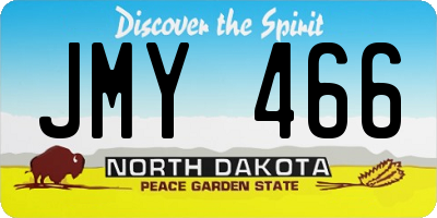 ND license plate JMY466