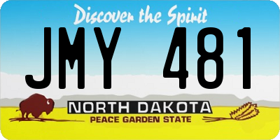 ND license plate JMY481
