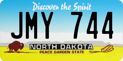 ND license plate JMY744