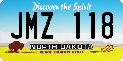 ND license plate JMZ118