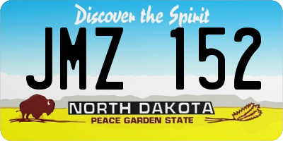 ND license plate JMZ152