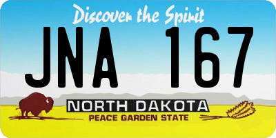 ND license plate JNA167
