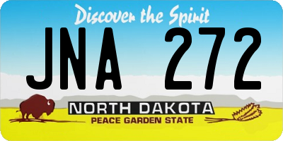 ND license plate JNA272