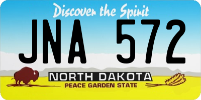 ND license plate JNA572