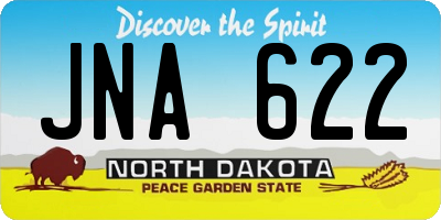 ND license plate JNA622