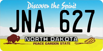 ND license plate JNA627