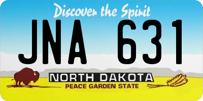 ND license plate JNA631