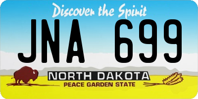 ND license plate JNA699