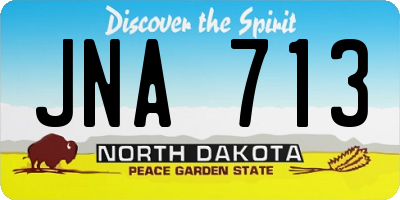 ND license plate JNA713