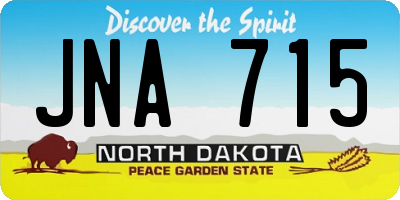 ND license plate JNA715