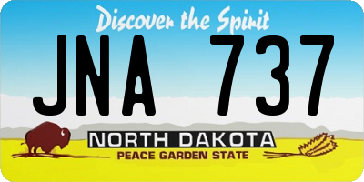 ND license plate JNA737