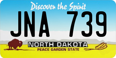 ND license plate JNA739