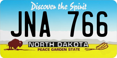 ND license plate JNA766