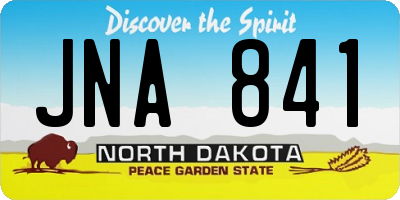 ND license plate JNA841