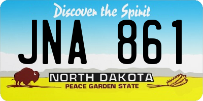 ND license plate JNA861