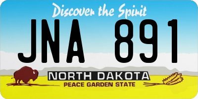 ND license plate JNA891