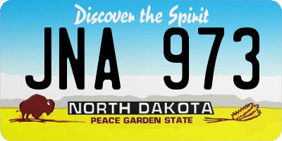 ND license plate JNA973