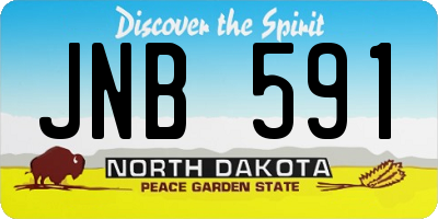 ND license plate JNB591