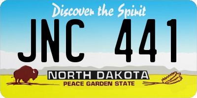 ND license plate JNC441