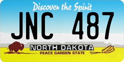 ND license plate JNC487