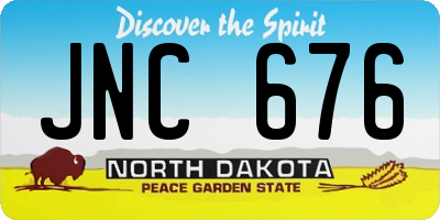 ND license plate JNC676