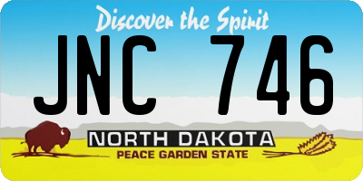 ND license plate JNC746