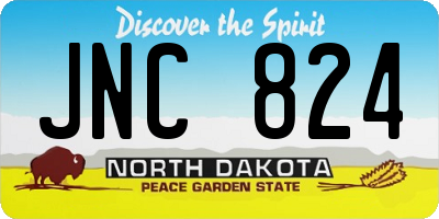 ND license plate JNC824