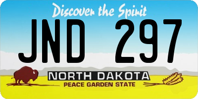 ND license plate JND297