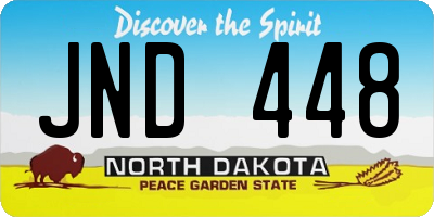 ND license plate JND448