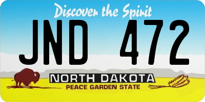 ND license plate JND472