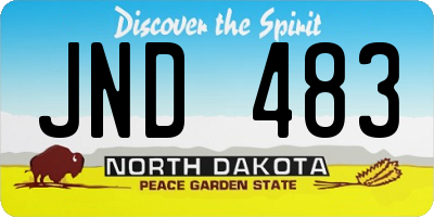 ND license plate JND483