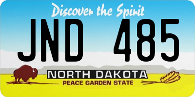 ND license plate JND485