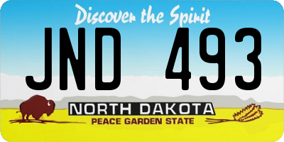 ND license plate JND493