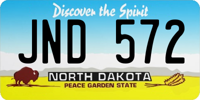 ND license plate JND572