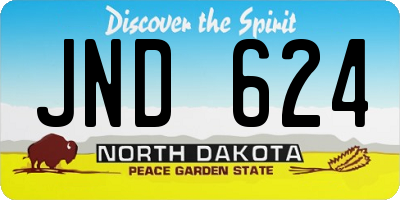 ND license plate JND624