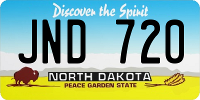 ND license plate JND720